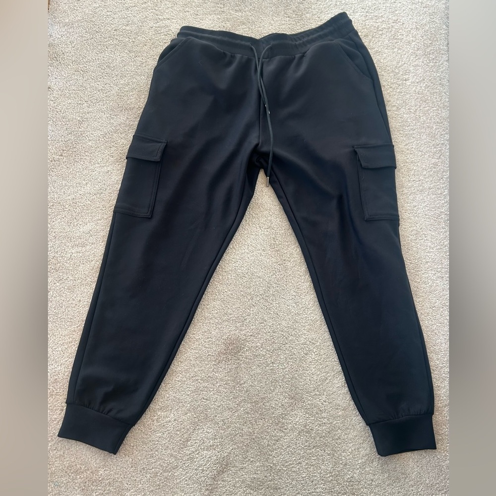 Black Cargo Jogger Pants